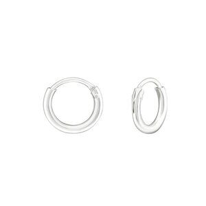 Sterling Silver Tiny Hoop Earrings 8mm Small Minimalist Cartilage